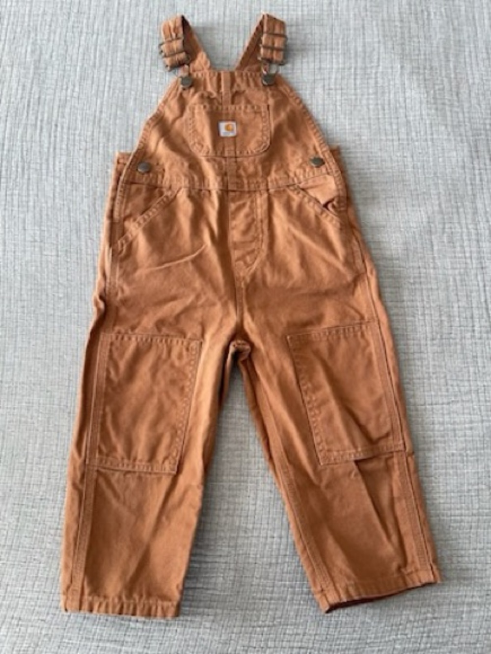 Carhartt Kids Tan/Brown Duck Overalls